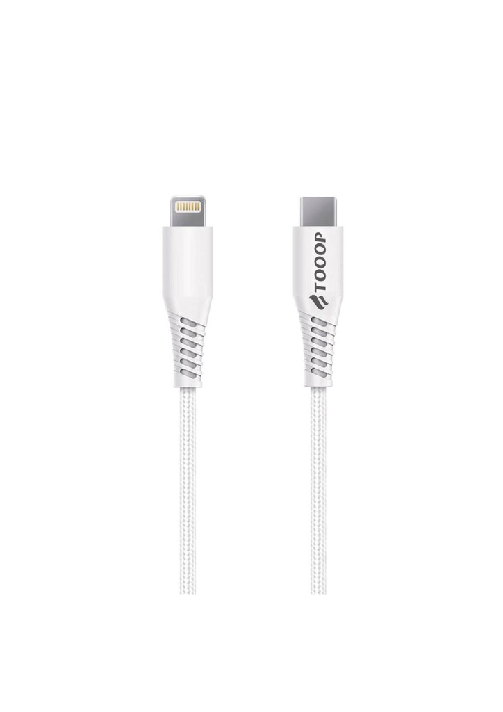 Câble C vers Lightning nylon blanc 1 mètre